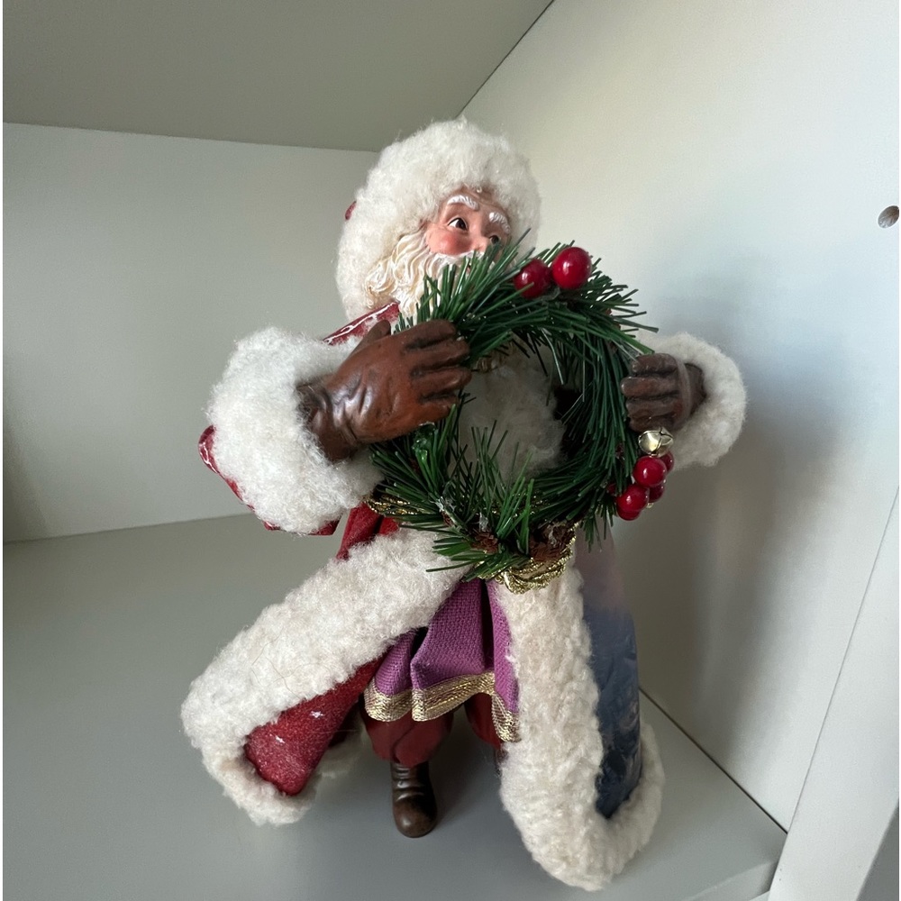 Vintage Thomas Kinkade Old world CHRISTMAS Journey’s End 8" Santa Claus Figurine